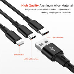 3 in 1 USB Cable For iPhone and Android